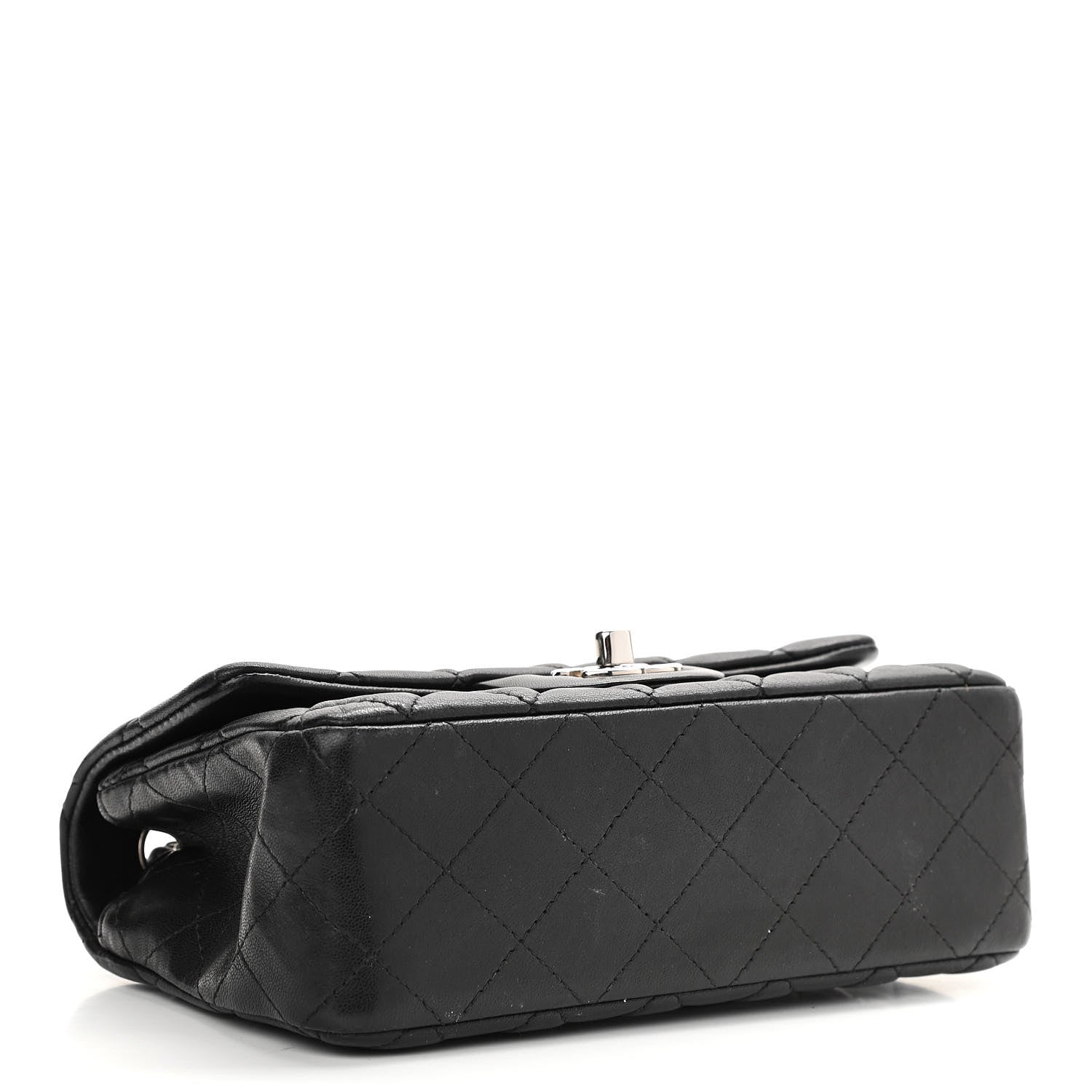 Chanel Lambskin Quilted Mini Rectangular Flap Black 4 of 10