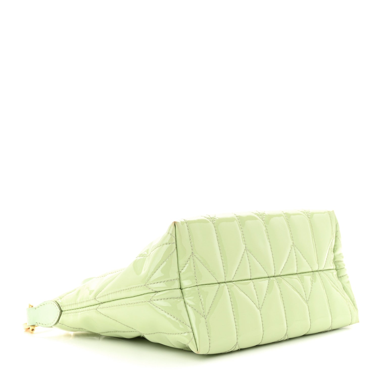 Miu Miu Patent Quilted Mini Spirit Ciré Bag Aqua 4 of 12