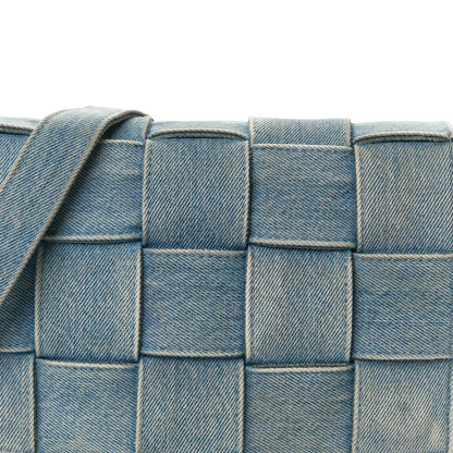 Bottega Veneta Denim Maxi Intrecciato Cassette Crossbody Bag Blue 8 of 10