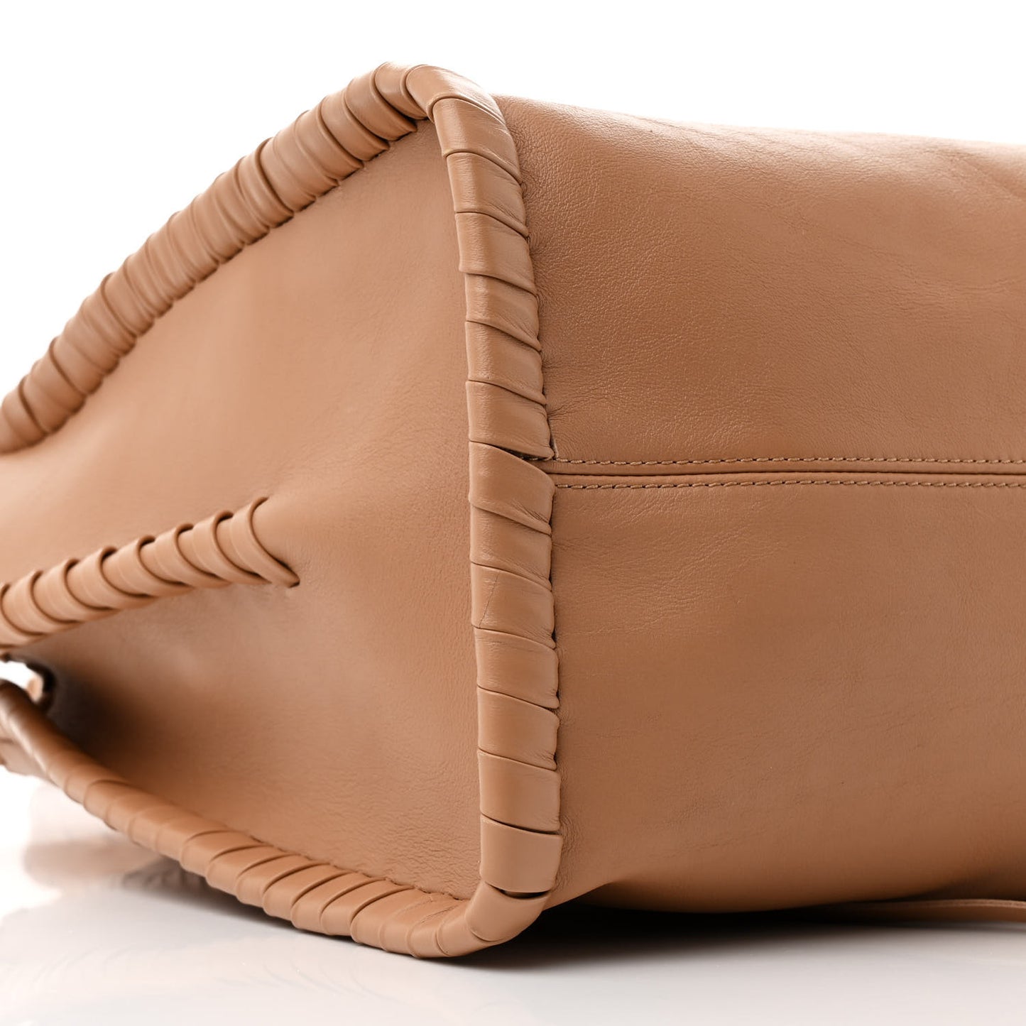 Calfskin Mony Tote Light Tan