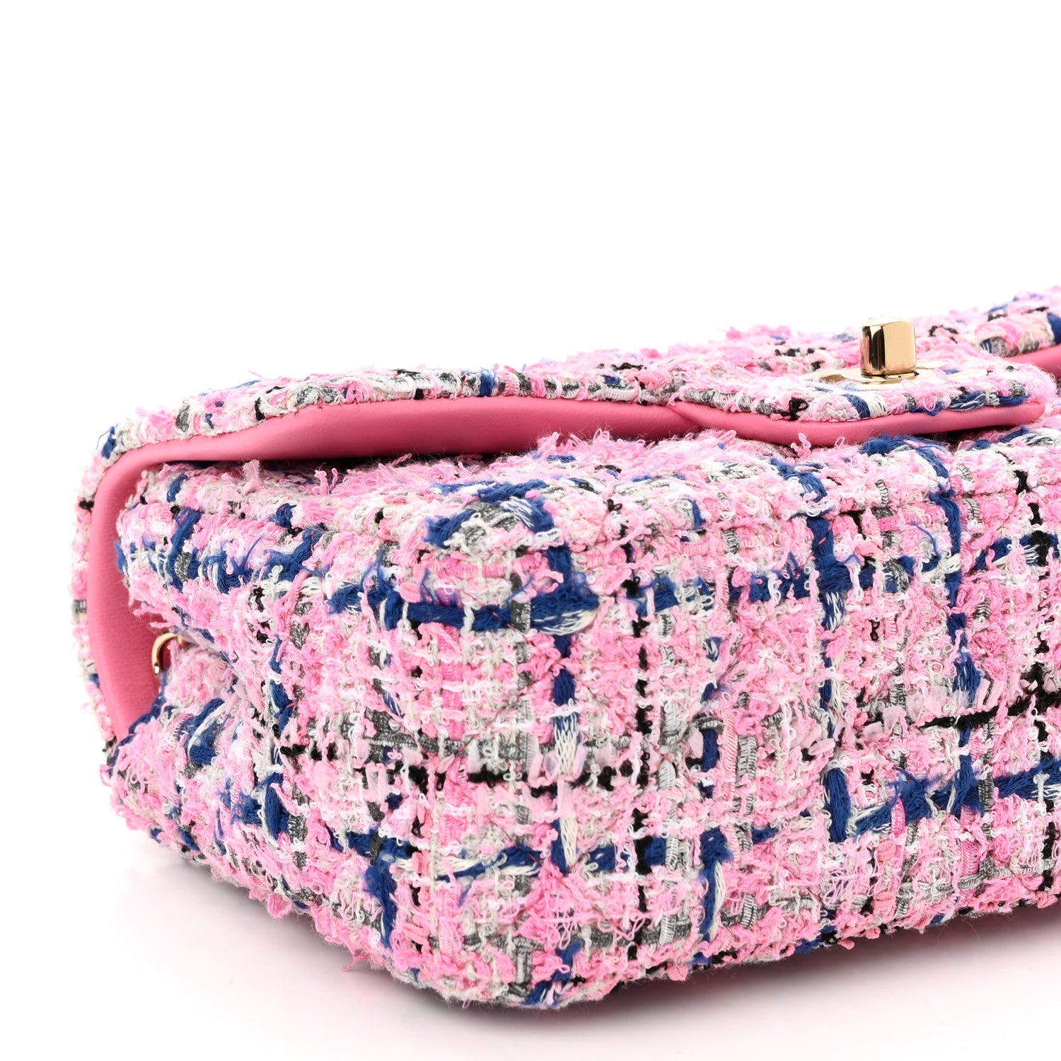 Chanel Tweed Quilted Mini Rectangular Flap Pink Multicolor 9 of 11