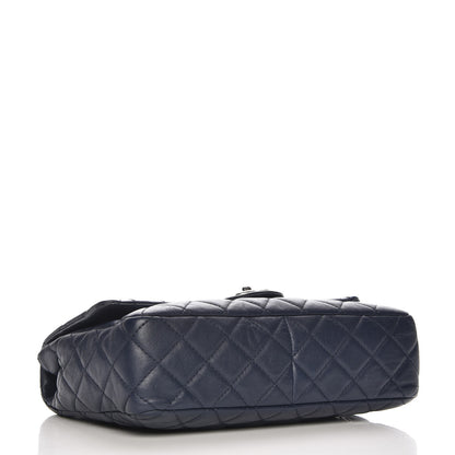 Chanel Washed Lambskin Quilted Jumbo Single Flap Bijoux Chain Navy 4 of 7