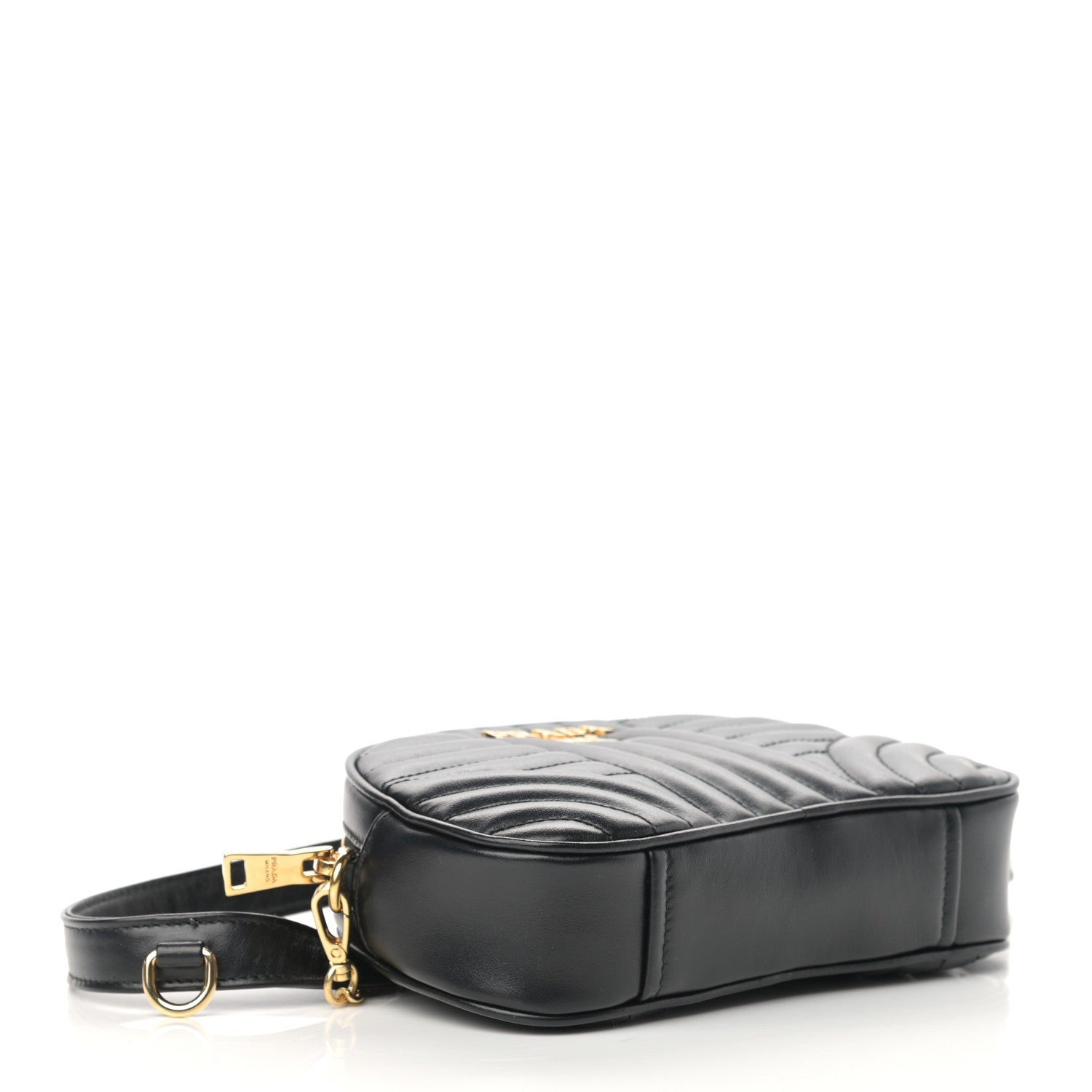 Prada Soft Calfskin Impunture Diagramme Belt Bag Black 4 of 14