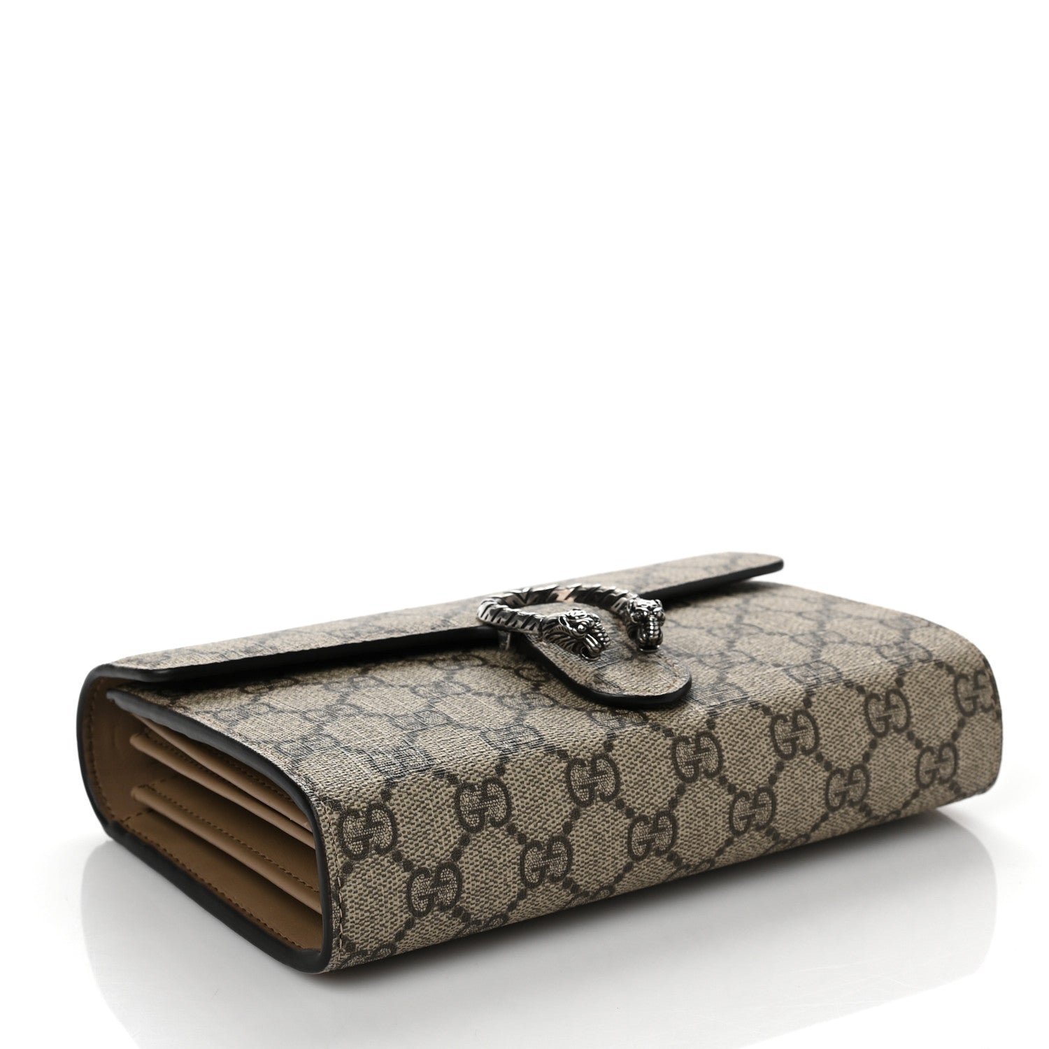 Gucci GG Supreme Monogram Mini Dionysus Chain Wallet Beige Taupe 3 of 7