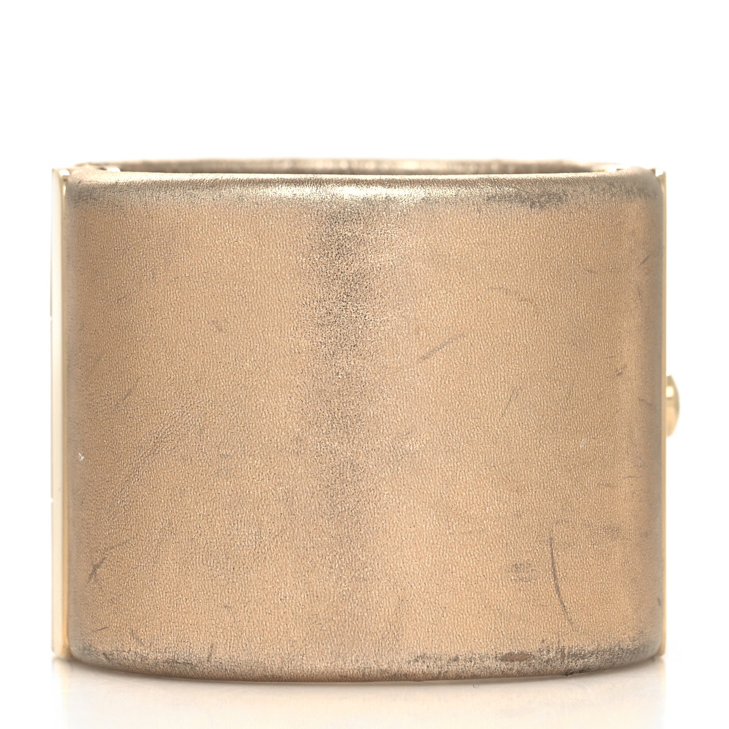 Metallic Lambskin CC Cuff Gold