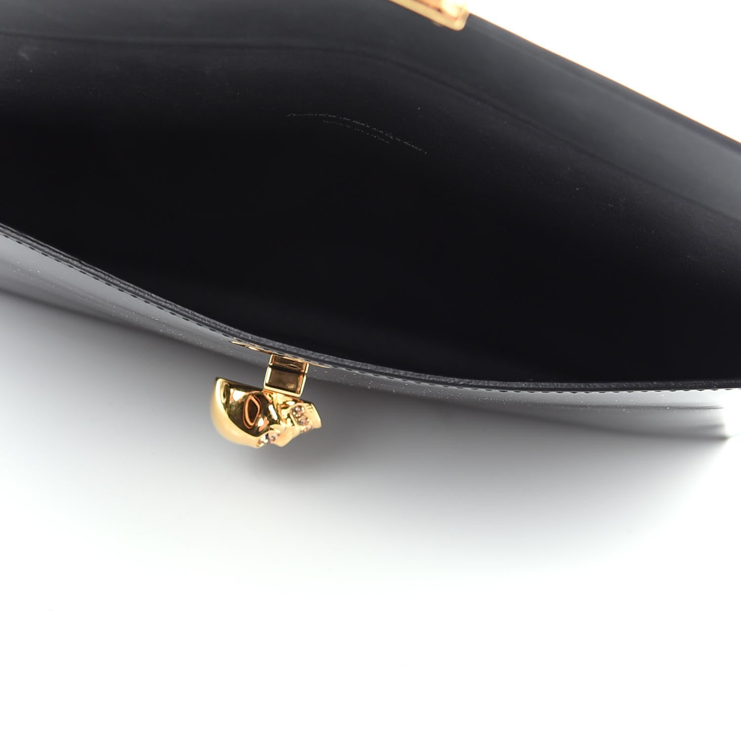 Alexander McQueen Patent Skull Lock Envelope Clutch 5 of 7
