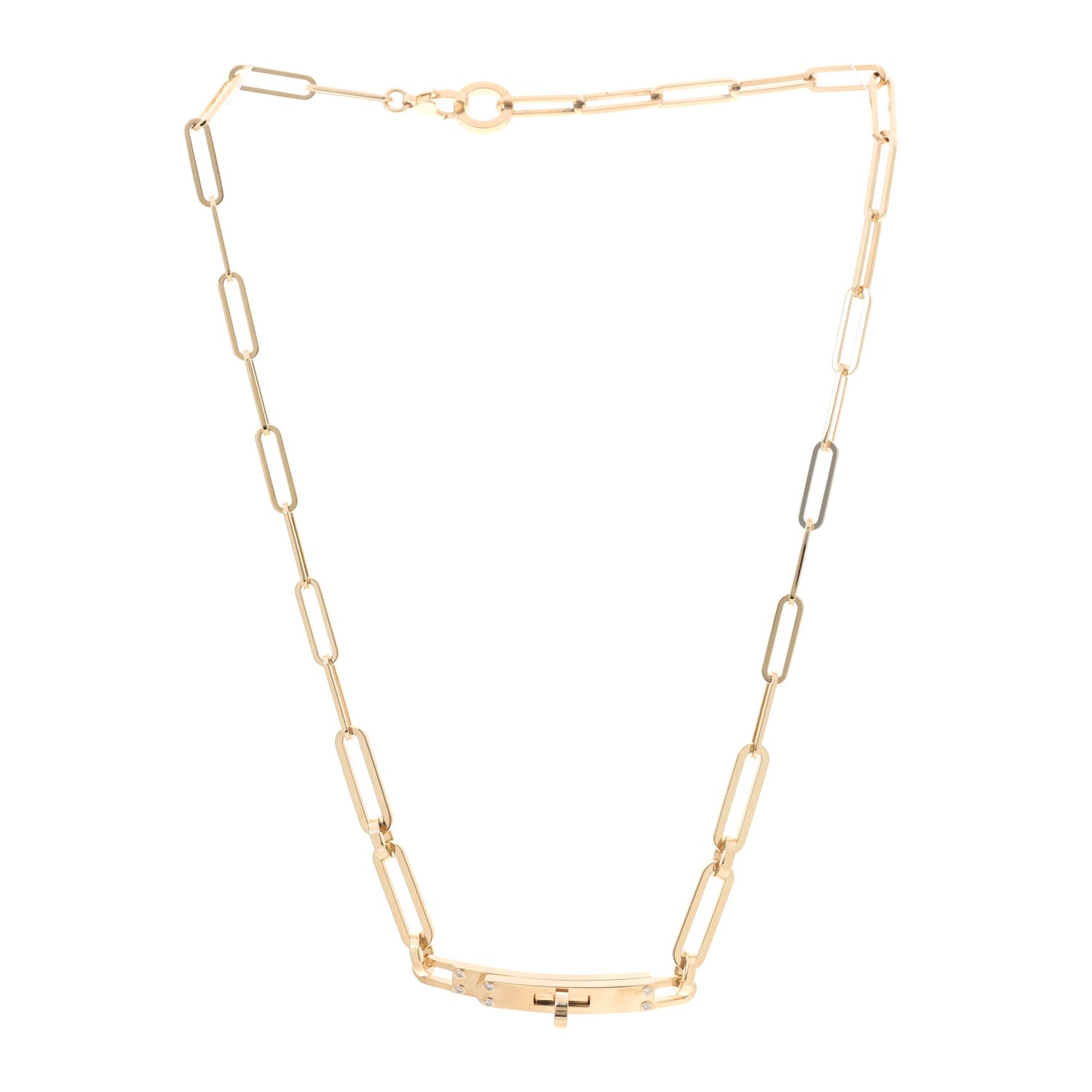 18K Yellow Gold Diamond Kelly Chaine Choker Necklace