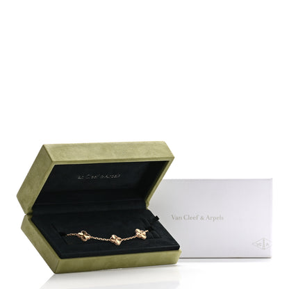 Van Cleef & Arpels 18K Yellow Gold 5 Motifs Guilloche Vintage Alhambra Bracelet 5 of 5