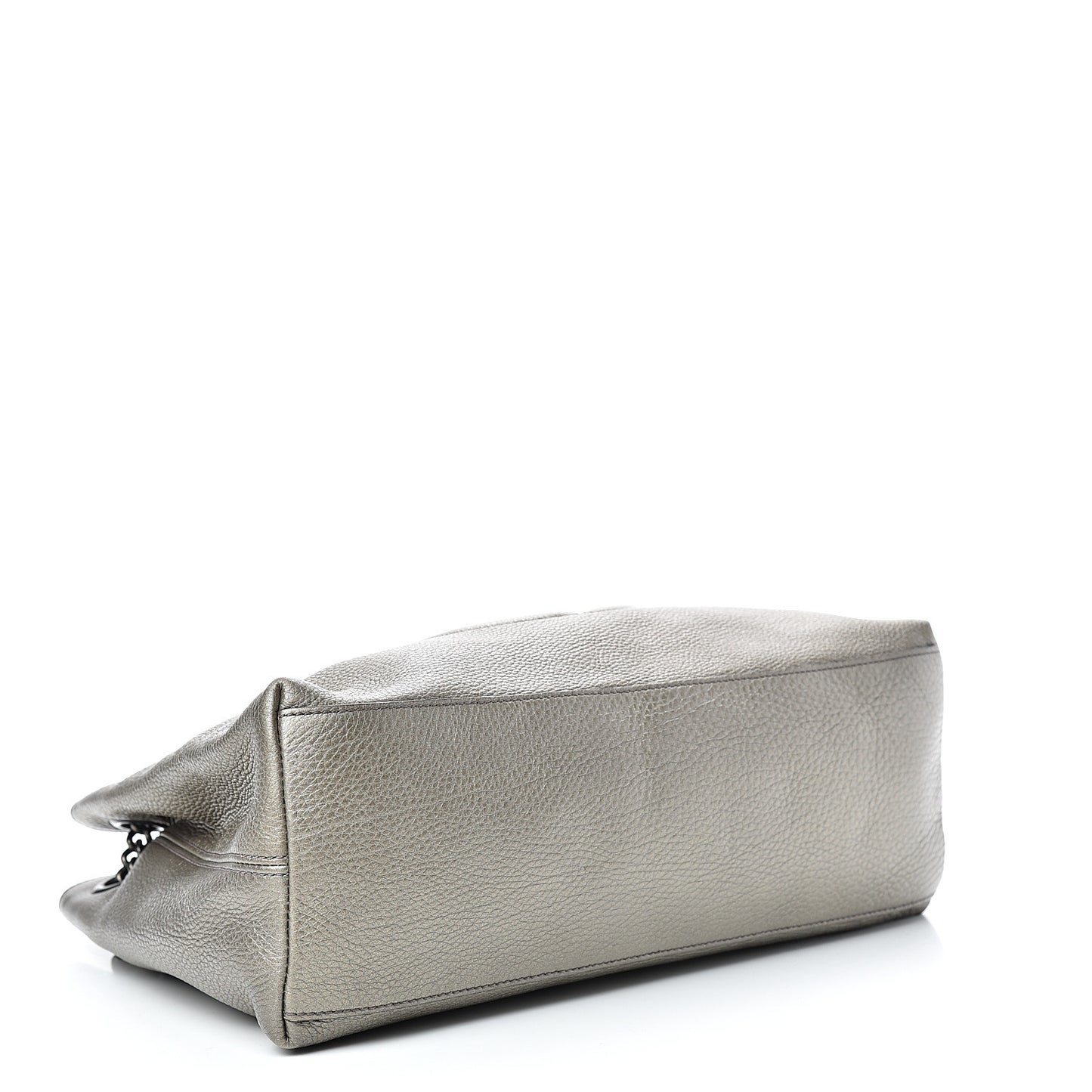 Metallic Pebbled Calfskin Medium Soho Chain Shoulder Bag Sasso