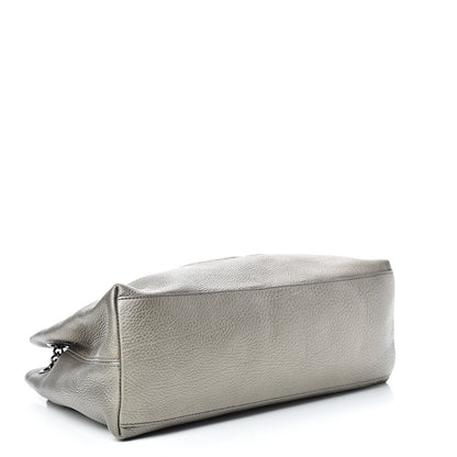 Gucci Metallic Pebbled Calfskin Medium Soho Chain Shoulder Bag Sasso 3 of 14