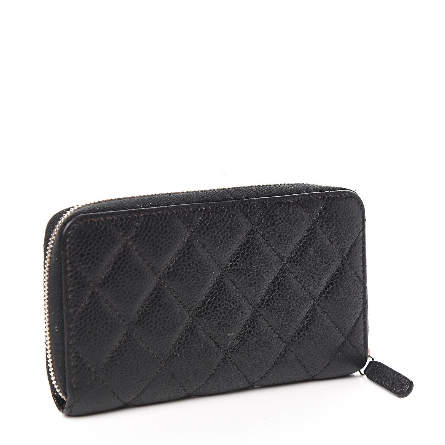 Chanel Caviar Quilted Small Gusset Zip Around Wallet Black 2 of 8