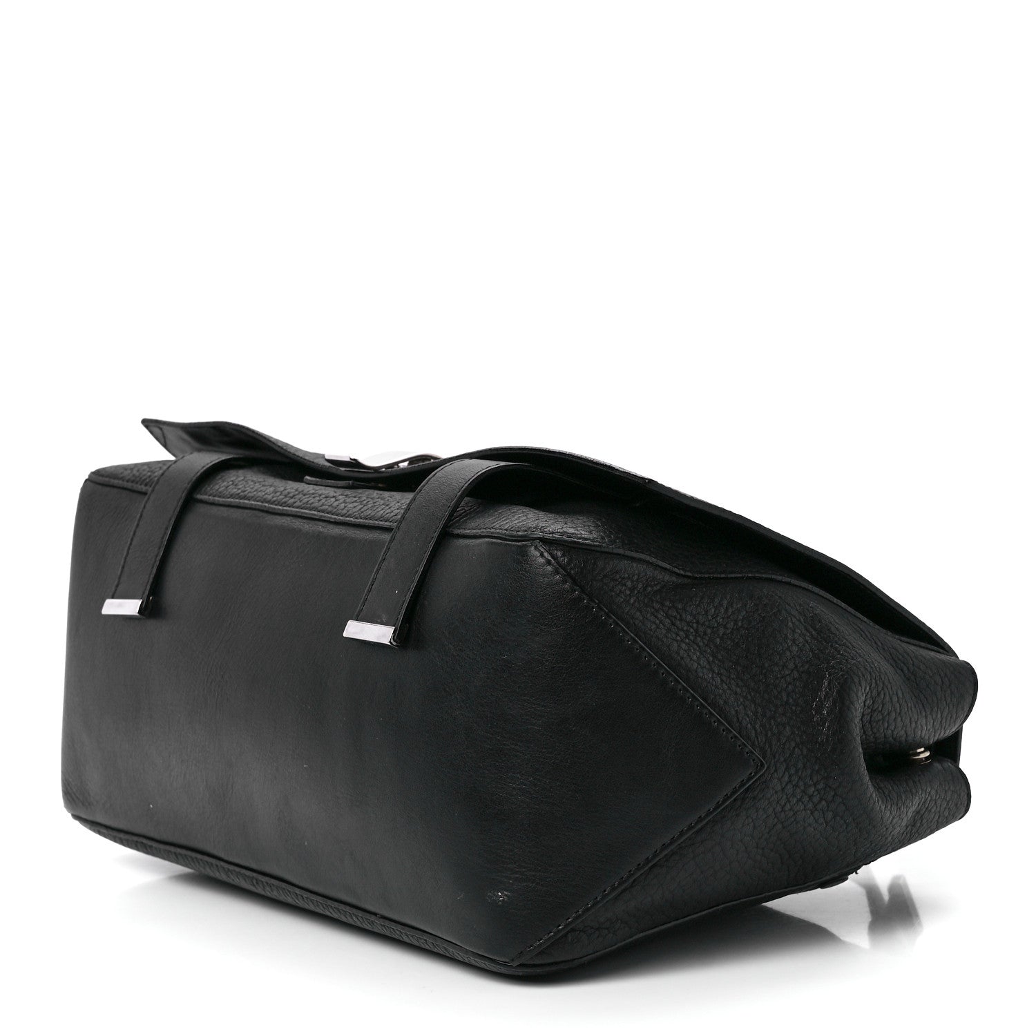 Proenza Schouler Pebbled Calfskin Double Sided PS Courier Bag Black 9 of 12