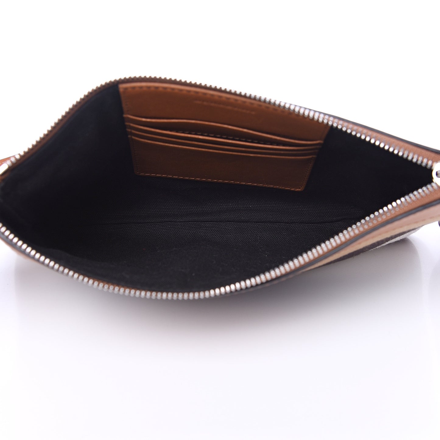 Mega Check Peyton Crossbody Clutch Bag Saddle Brown
