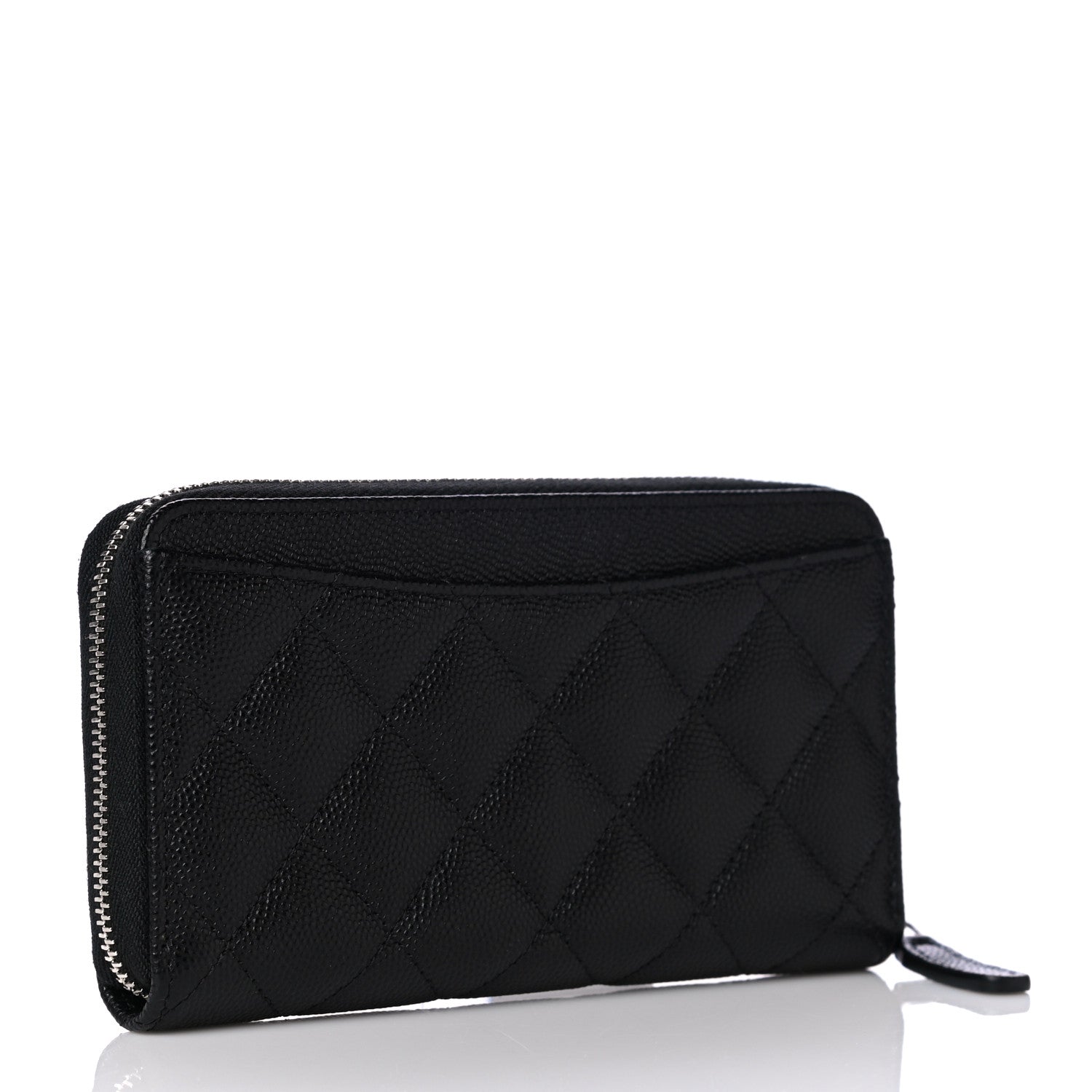 Chanel Caviar Quilted Medium Zip Around Wallet Black 3 of 15