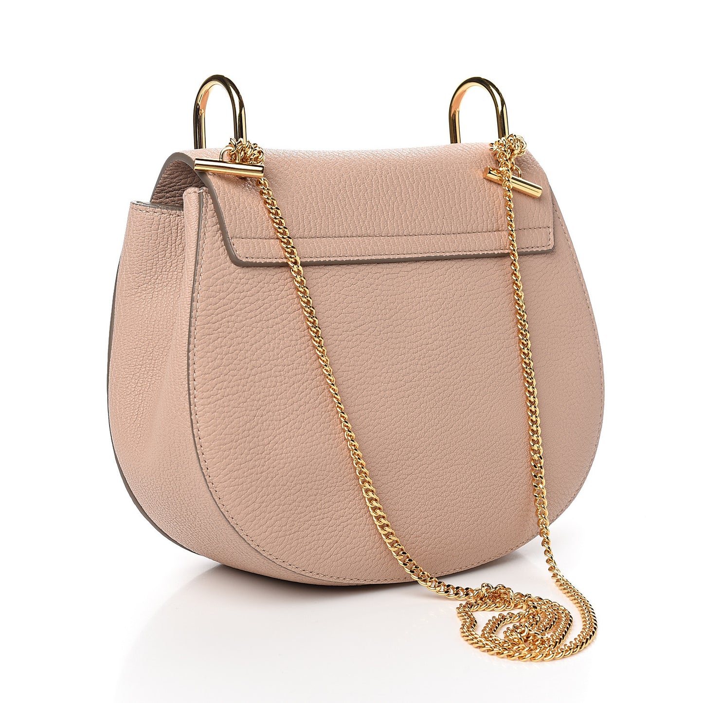 Grained Lambskin Drew Shoulder Bag Cement Pink