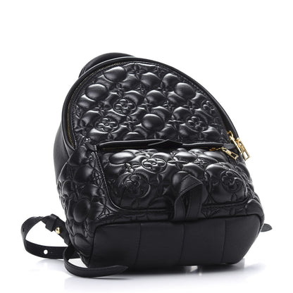 Louis Vuitton Lambskin Flower Quilted Palm Springs Backpack PM Black 3 of 9