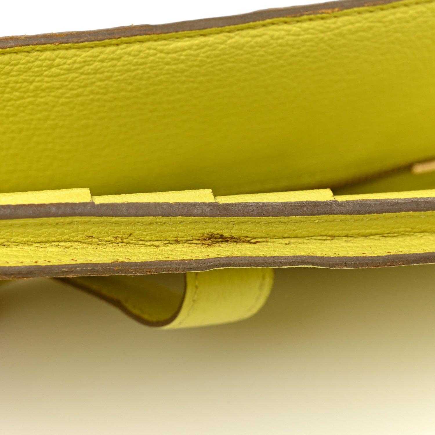 Hermes Chevre Mysore Bearn Gusset Wallet Lime 14 of 15