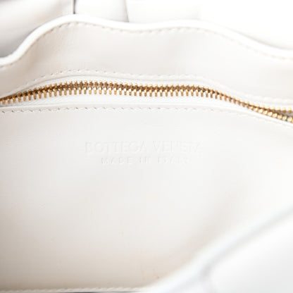 Bottega Veneta Lambskin Maxi Intreccio Padded Chain Cassette Crossbody Bag White 6 of 9