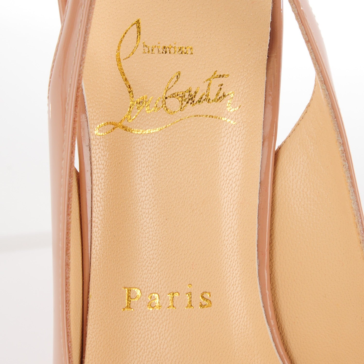 Christian Louboutin Patent Private Number 120 Pumps 37.5 Nude 7 of 8
