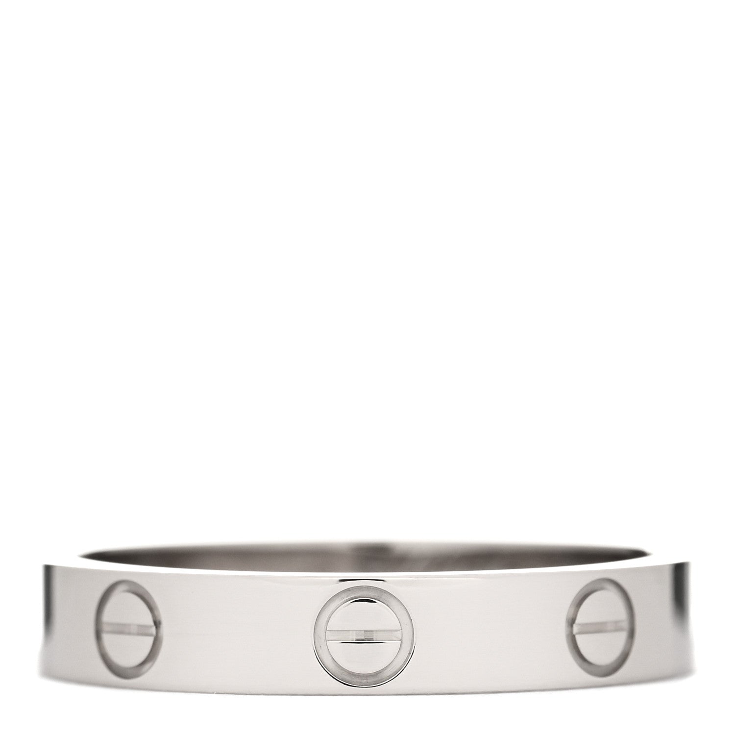 Cartier 18K White Gold 3.5mm LOVE Wedding Band Ring 56 7.75 1 of 4