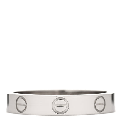 Cartier 18K White Gold 3.5mm LOVE Wedding Band Ring 56 7.75 1 of 4