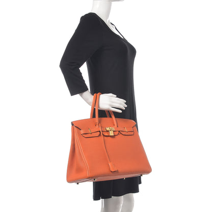 Hermes Togo Birkin 35 Orange 2 of 37