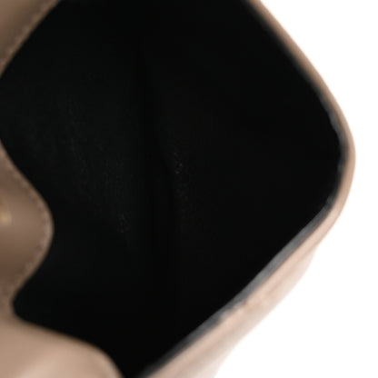 Saint Laurent Calfskin Matelasse Chevron Monogram Fragments Zippered Card Case Greyish Brown 5 of 7