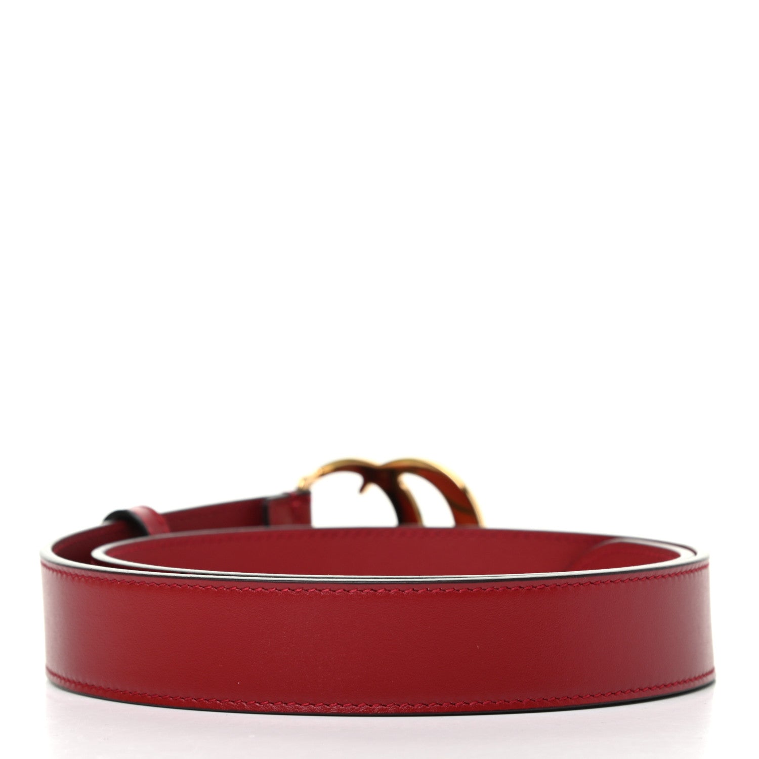 Gucci Plutone Calfskin Double G 30mm Belt 75 30 Rosso 2 of 4