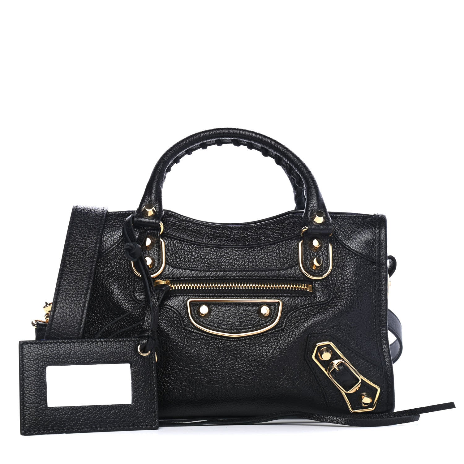 Balenciaga Chevre Gold Metallic Edge Hardware Mini City Black 1 of 4