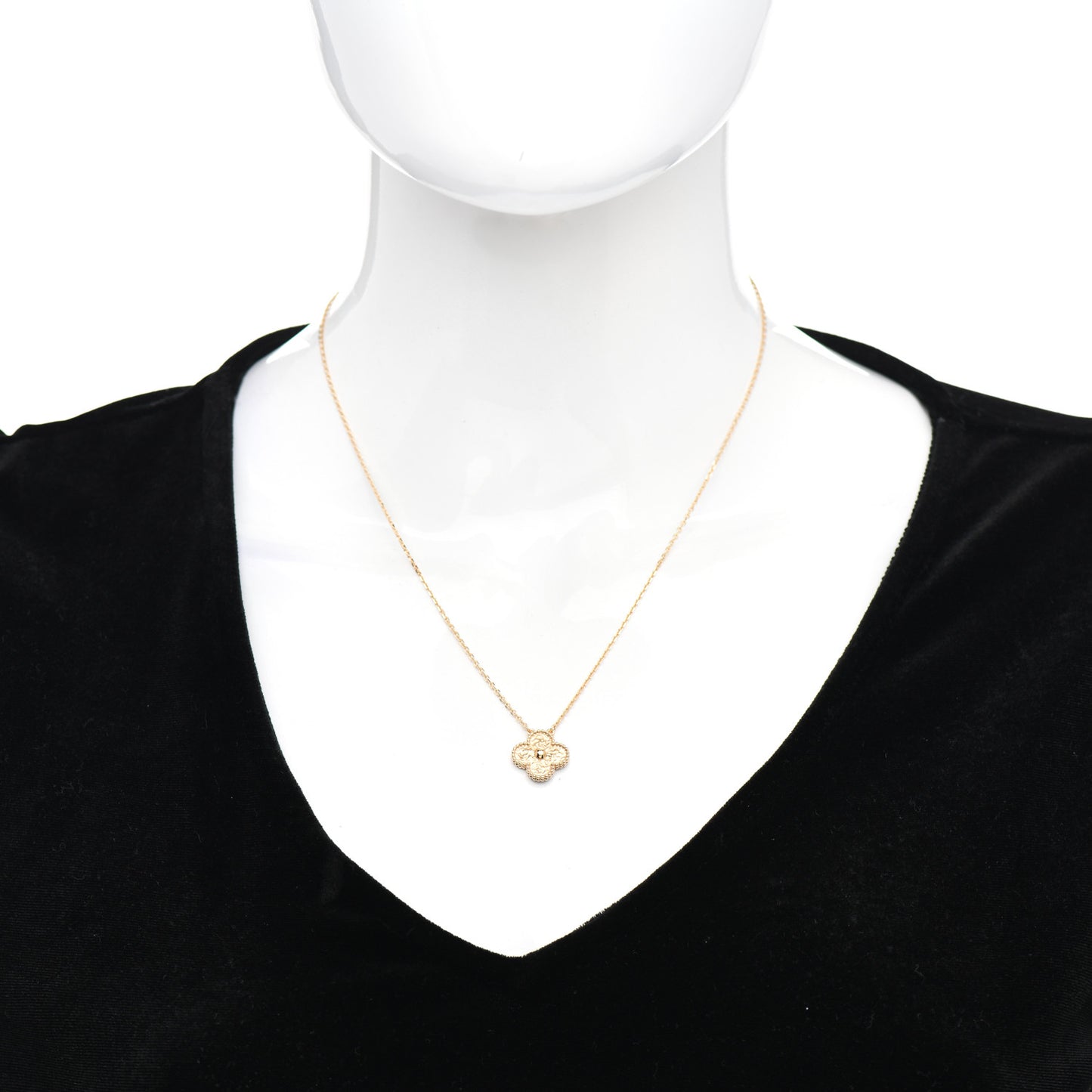18K Yellow Gold Vintage Alhambra Pendant Necklace