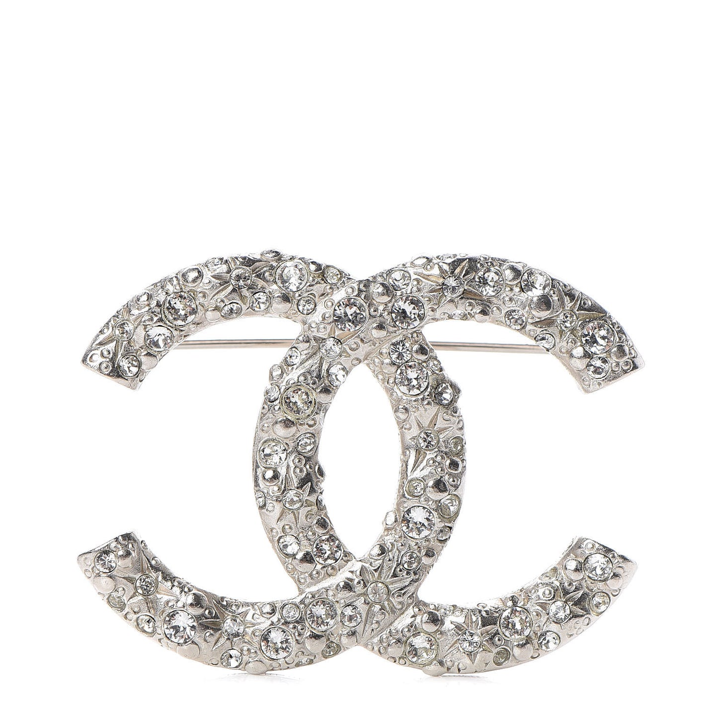 Crystal CC Brooch Silver