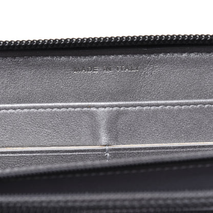 Chanel Lambskin Camellia Embossed Large Zip Around Gusset Wallet Black 7 of 19