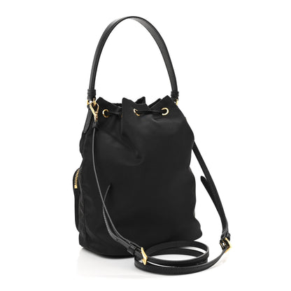 Prada Re-Nylon Duet Drawstring Shoulder Bag Black 3 of 9