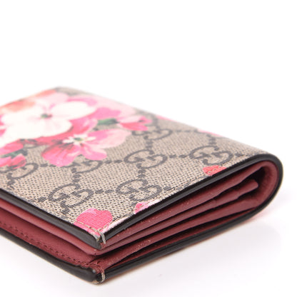 Gucci GG Supreme Monogram Blooms Card Case Beige Multicolor Dry Rose 7 of 12