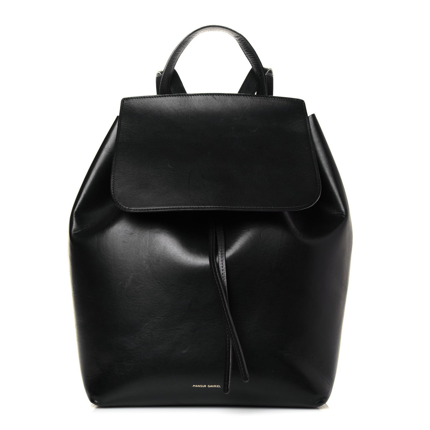 Vegetable Tanned Calfskin Backpack Black Flamma