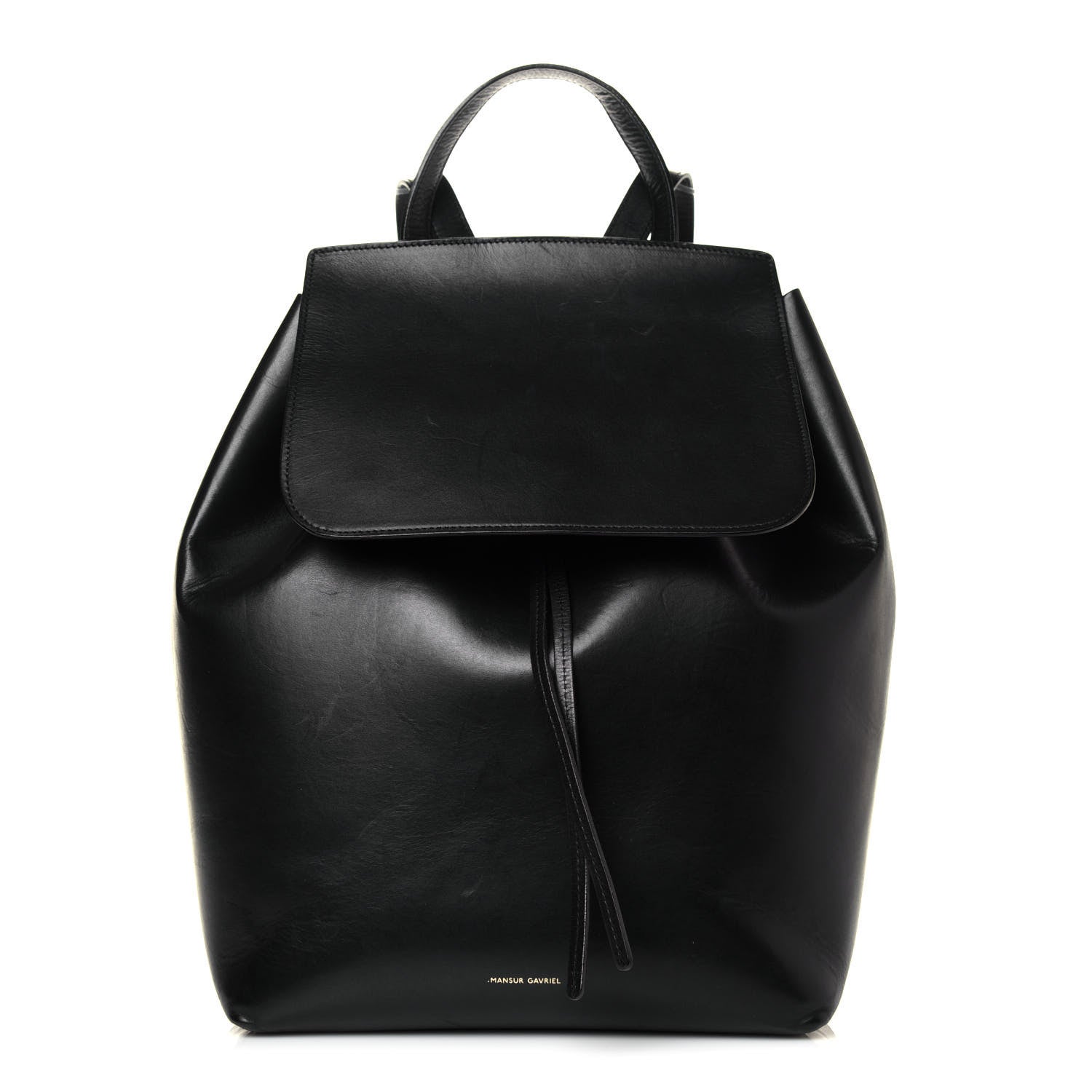 Mansur Gavriel Vegetable Tanned Calfskin Backpack Black Flamma 1 of 14