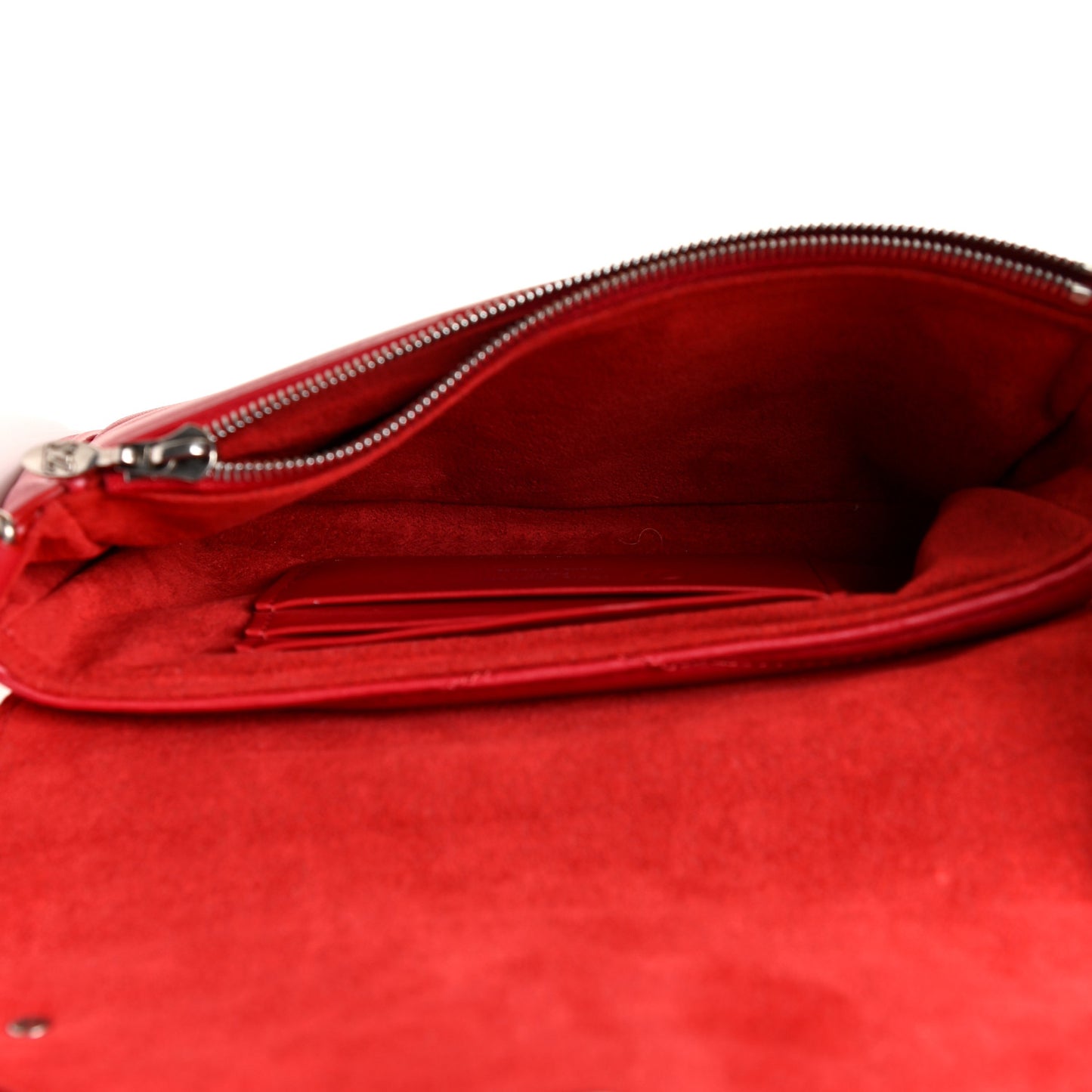 Calfskin New Wave Chain Pochette Scarlet