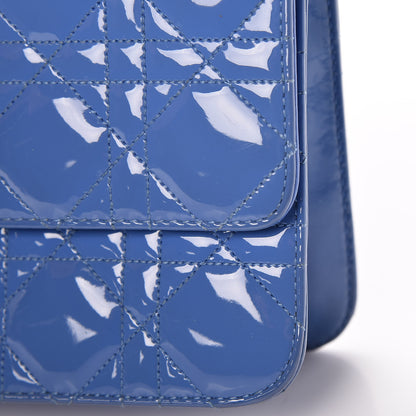 Christian Dior Patent Cannage Miss Dior Promenade Pouch Blue 10 of 13