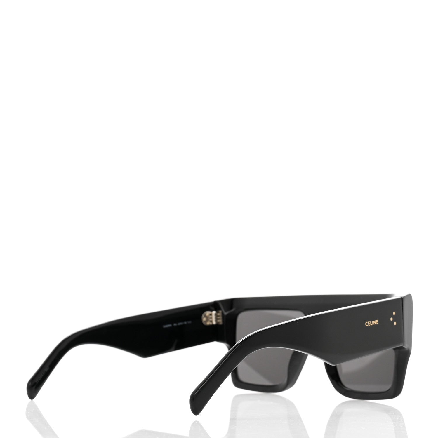 Celine Acetate Chunky Rectangle Sunglasses CL 40092I Black 4 of 11