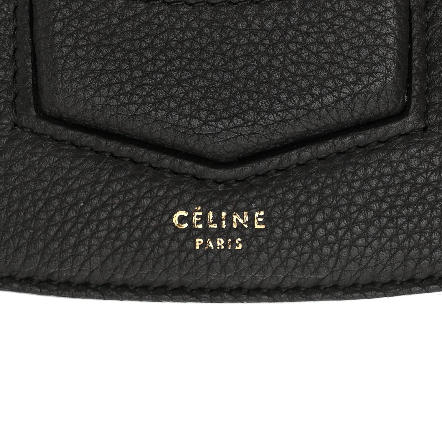 Celine Grained Calfskin Small Trotteur Black 5 of 10