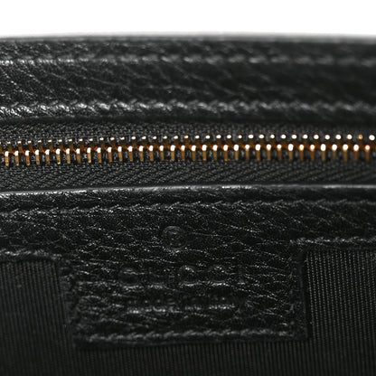 Gucci GG Grainy Calfskin Emblem Wallet On Chain Black 6 of 11