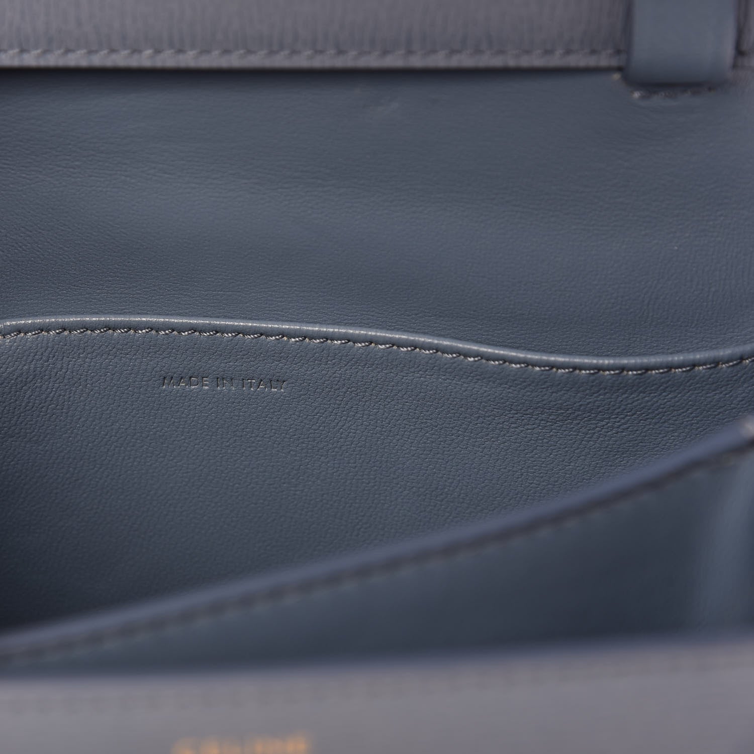 Celine Liege Calfskin Teen Classic Box Flap Bag Arctic Blue 9 of 10