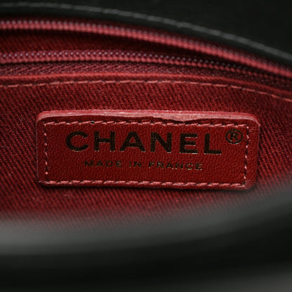 Chanel Calfskin Quilted Side Chain Compartment Flap Black 6 of 10