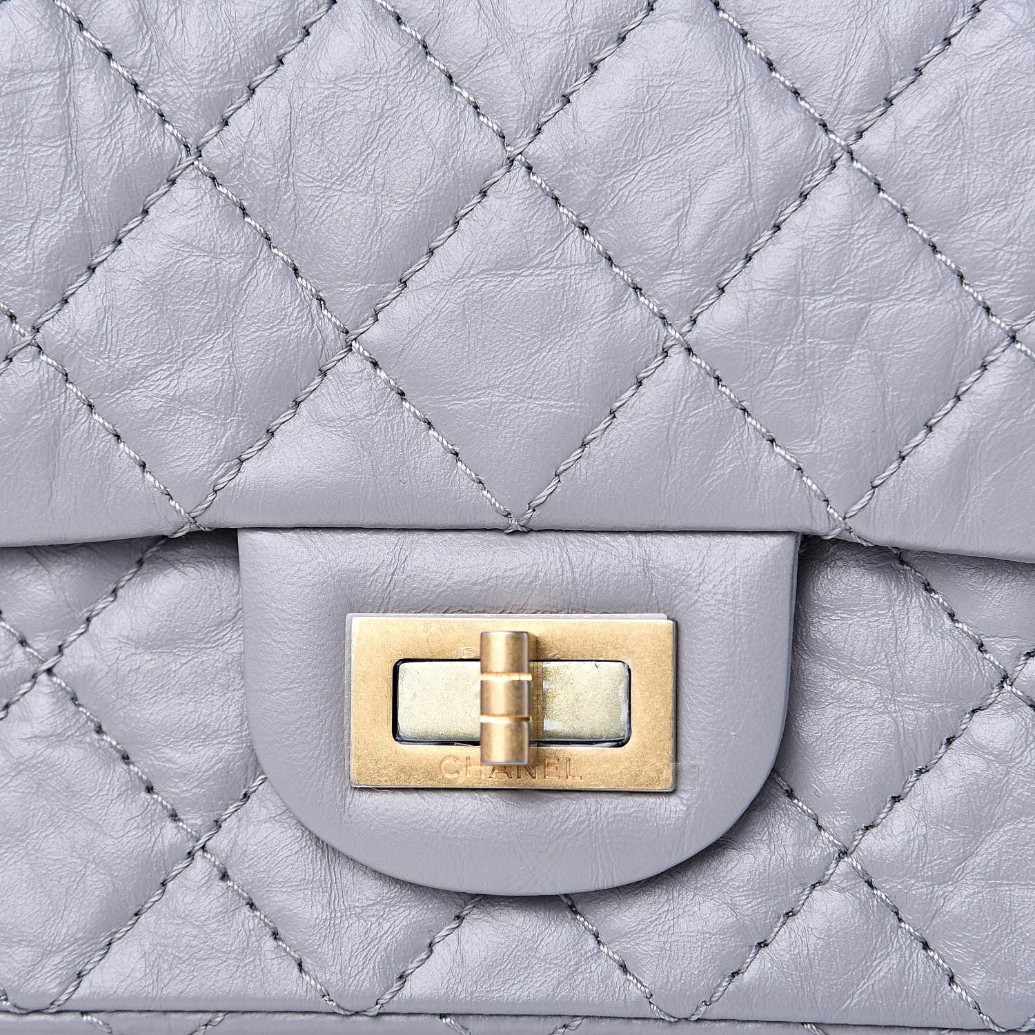 Chanel Aged Calfskin Quilted 2.55 Reissue Mini Flap Grey 10 of 11