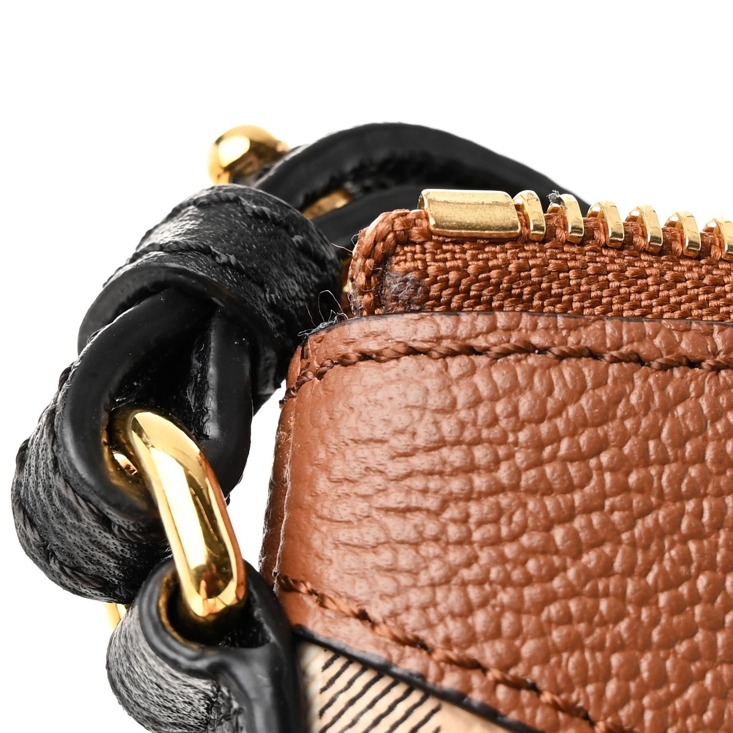 Burberry Haymarket Check Peyton Crossbody Clutch Bag Toffee 13 of 13