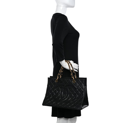Chanel Caviar Quilted Grand Timeless Tote GTT Black 2 of 10