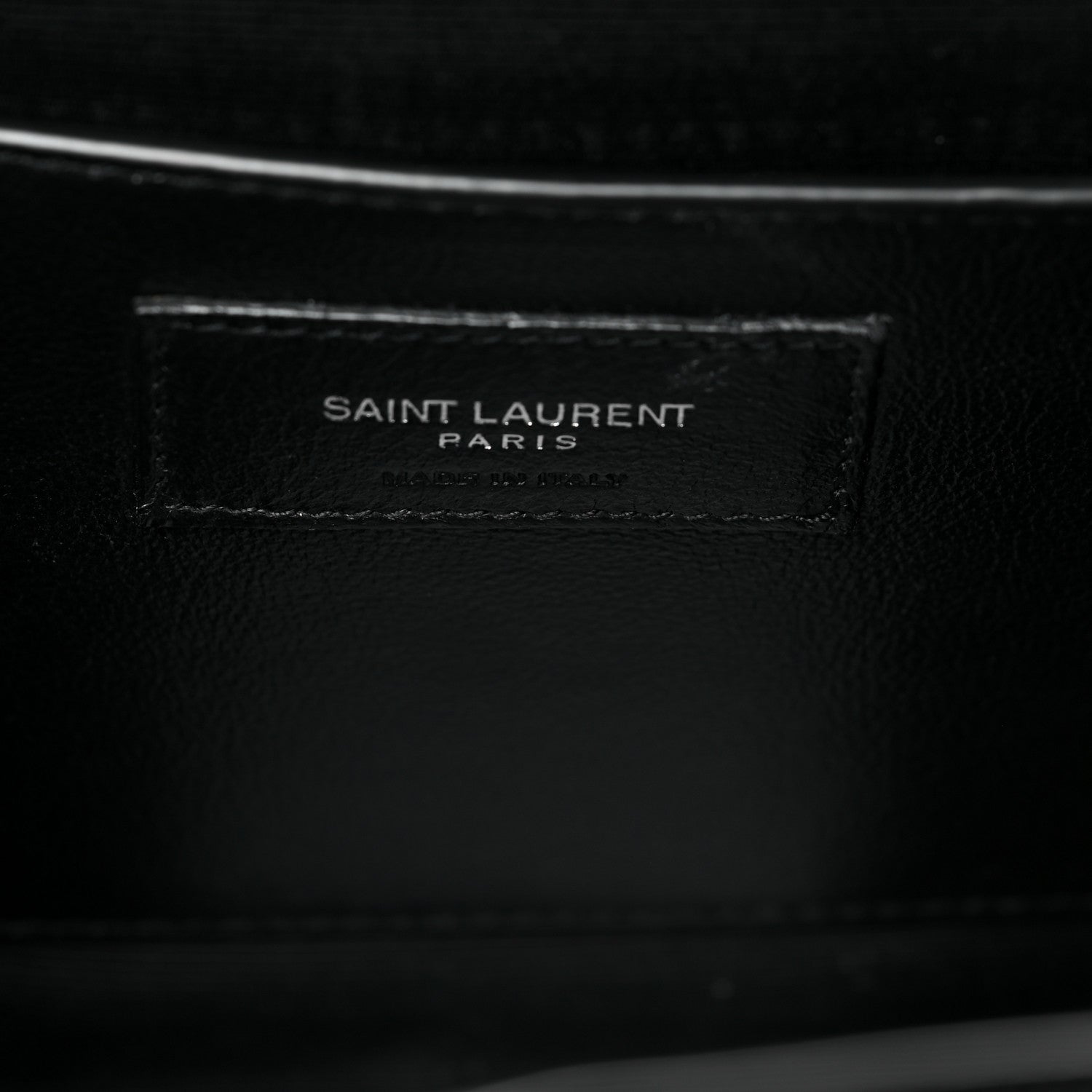 Saint Laurent Grain De Poudre Textured Mixed Matelasse Triquilt Medium Monogram Satchel Black 6 of 9