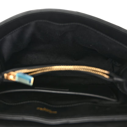 Saint Laurent Calfskin Y Quilted Monogram Small Loulou Chain Satchel Black 5 of 10
