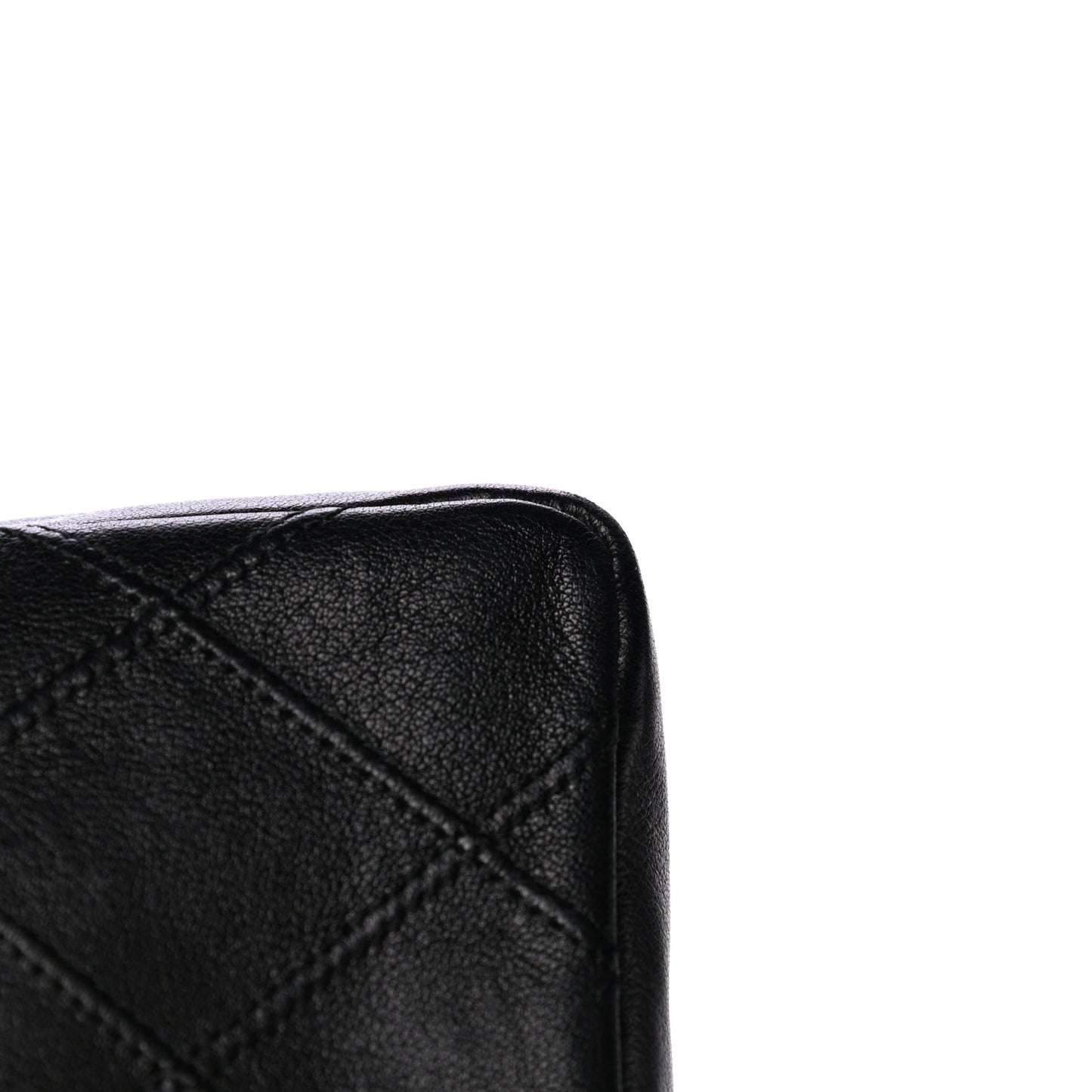 Lambskin Diamond Stitched Flap Waist Belt Bag 75 30 Black