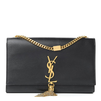 Saint Laurent Smooth Calfskin Medium Classic Monogram Kate Tassel Satchel Black 1 of 10